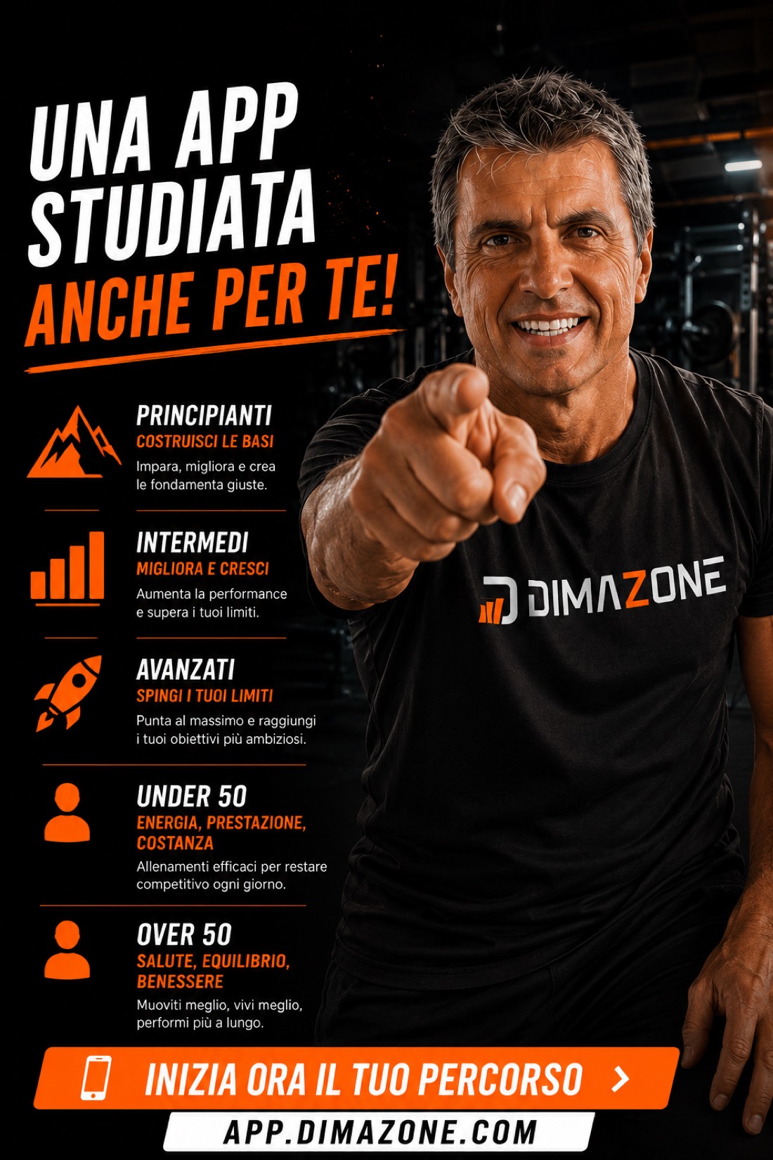 Una app studiata anche per principianti, intermedi, avanzati, under 50 e over 50